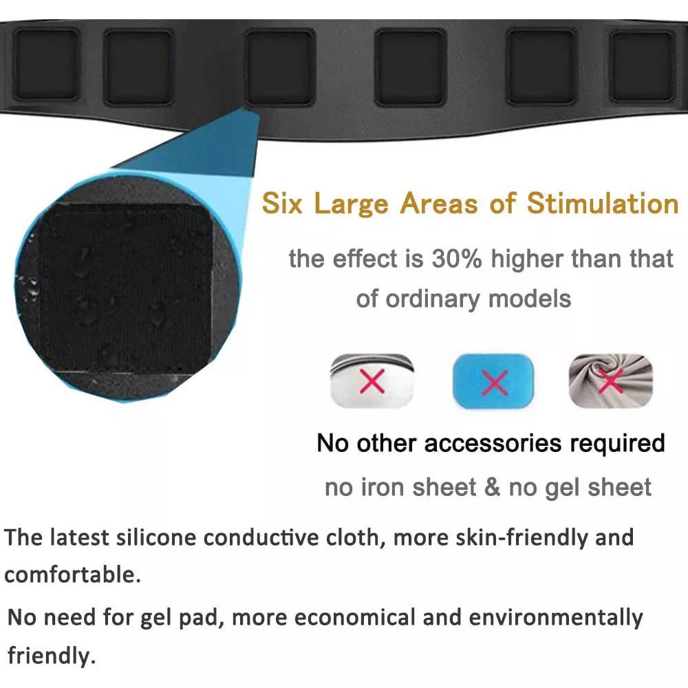 Muscle Stimulation Belt Electric ABS Stimulator Trainer EMS Abdominal Exerciser Toning Belts Fitness Training Gym Workout