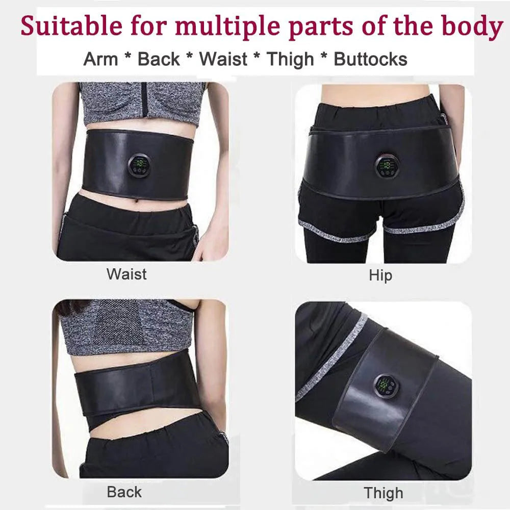Muscle Stimulation Belt Electric ABS Stimulator Trainer EMS Abdominal Exerciser Toning Belts Fitness Training Gym Workout