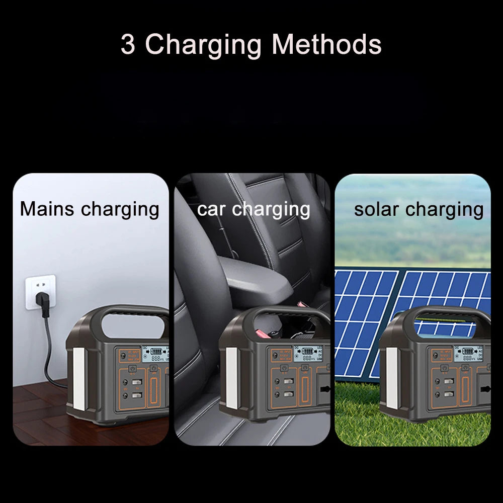 100W Portable Power Station 220V/110V Solar Generator Outdoor Emergency Mobile Power Bank 24000mAh For Camping