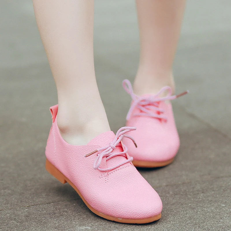 JGSHOWKITO Kids Shoes Boys Shoes Children's Casual Sneakers Girls Flats Candy Soft Lace-up Classical Comfortable Hot