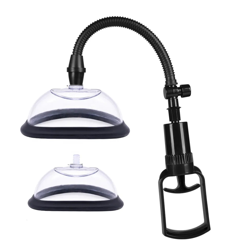 Manual Pussy Pump Female Breast Massager Vaginal Clitoral Suction Cup Enlarged Vacuum Pump Cover Nipple Stimulator Adult Sex Toy