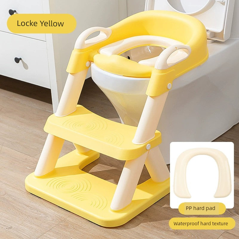 "Kids Foldable Toilet Training Ladder with Bedpan