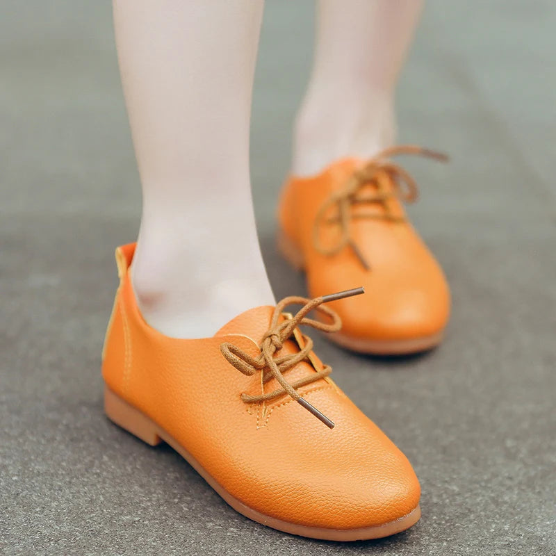 JGSHOWKITO Kids Shoes Boys Shoes Children's Casual Sneakers Girls Flats Candy Soft Lace-up Classical Comfortable Hot
