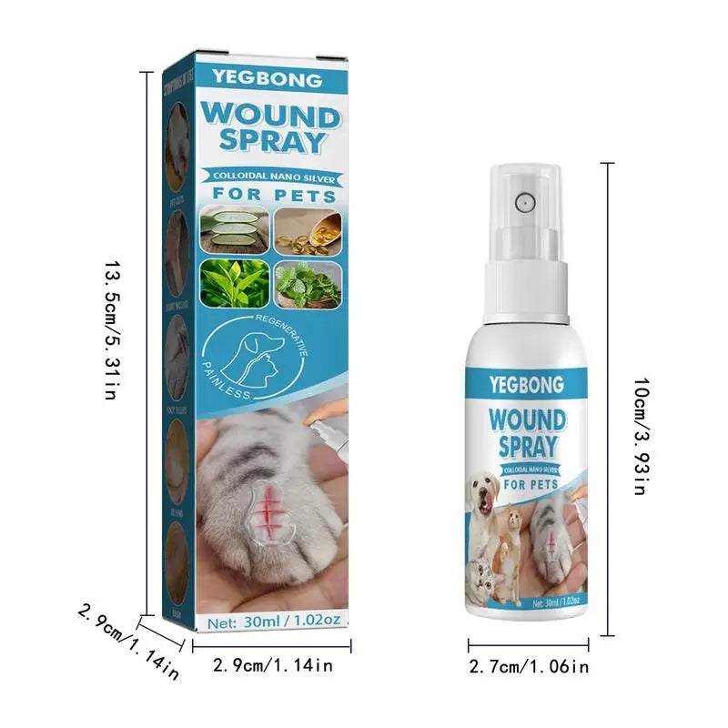 Spray para el cuidado de la piel de mascotas de 30 ml. Alivio de la picazón para uso externo. Previene problemas de la piel. Mejora la protección de la piel. Calma suavemente.