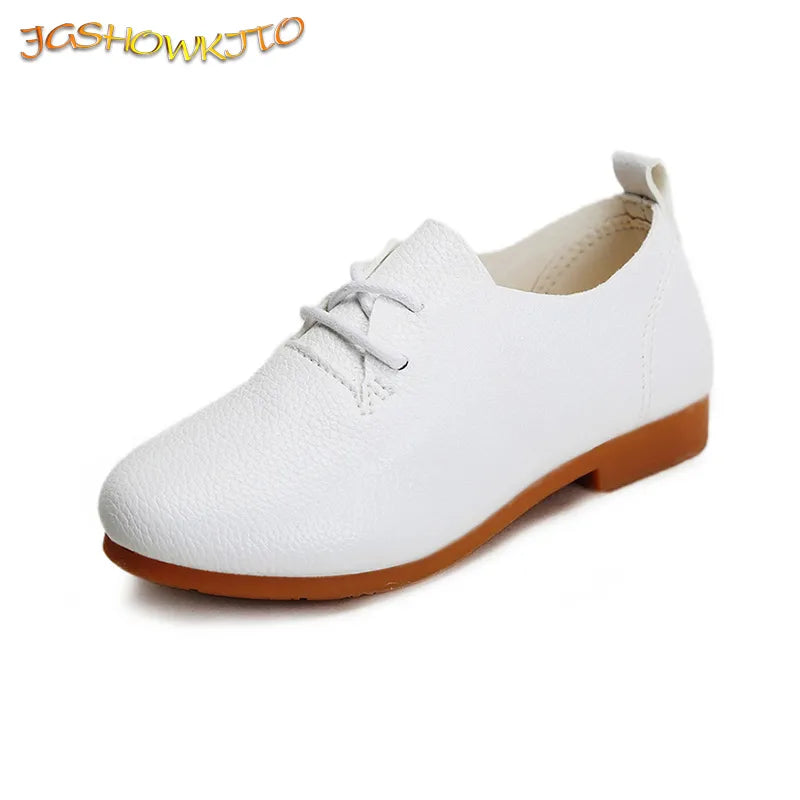 JGSHOWKITO Kids Shoes Boys Shoes Children's Casual Sneakers Girls Flats Candy Soft Lace-up Classical Comfortable Hot