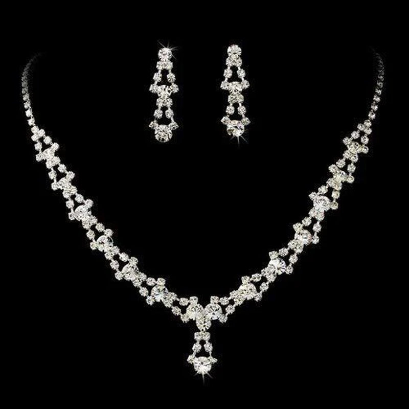 Bridal Wedding Jewelry Set Crystal Rhinestone