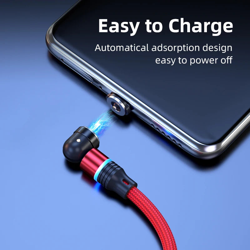 AUFU Magnetic Charging Cable 3m 2m for iPhone Magnet USB C Cable For huawei p30 pro redmi Micro Android Mobile Usb Cord 1M