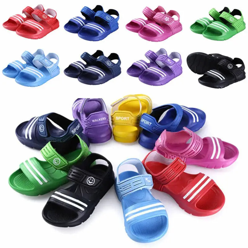 1 Pair Casual Kids Shoes Baby Boy Flat Breathable Beach Slip-On Shoes