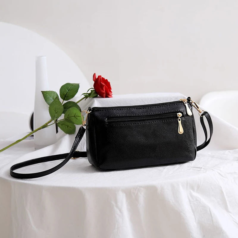 Fashion Small PU Leather Messenger Bags for Women Bow Design Shoulder Bag Ladies Casual Crossbody Purse Female Handbags Pouch