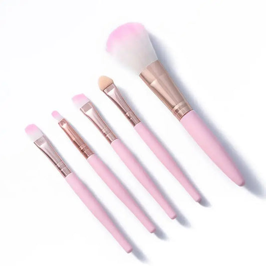 5 Pcs Mini Makeup Brushes Set Tool Cosmetic Eye Shadow Foundation Blush Women Protable Travel Beauty Make Up Brush Maquiagem