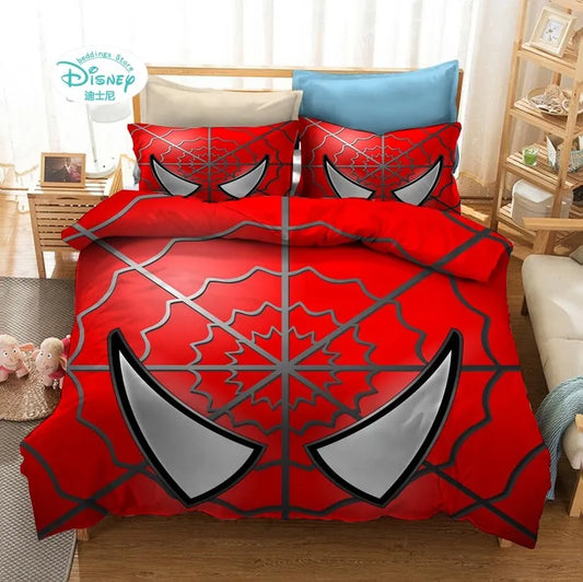 Disney Marvel Duvet Cover Sets Quilt Cover Digital Printing Cartoon Spiderman Kids Bedding Set Pillowcase Boy Adult Gift