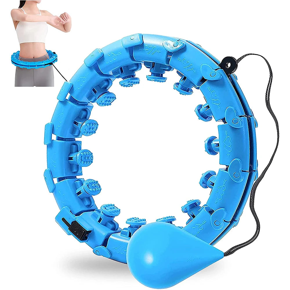 24 Section Smart Weighted Sport Hoops Abdominal Thin Waist Exercise Detachable Hoop Massage Fitness Circles Training Weight Loss