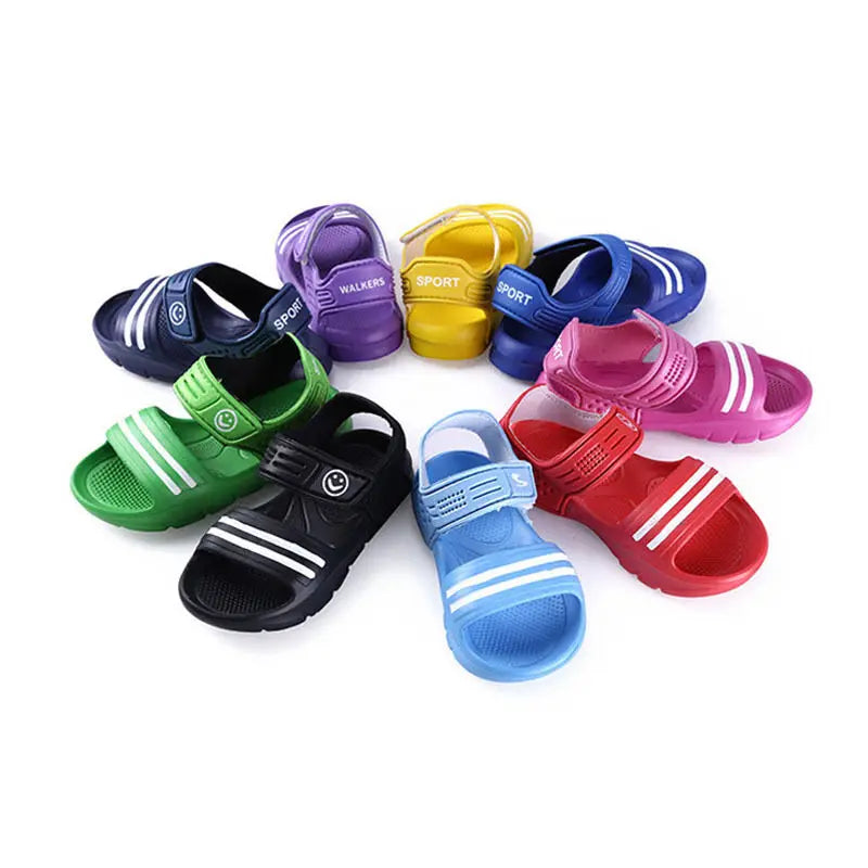 1 Pair Casual Kids Shoes Baby Boy Flat Breathable Beach Slip-On Shoes