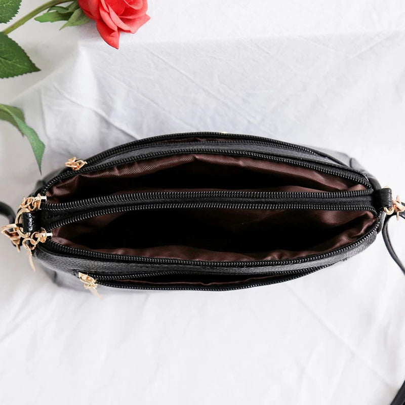 Fashion Small PU Leather Messenger Bags for Women Bow Design Shoulder Bag Ladies Casual Crossbody Purse Female Handbags Pouch