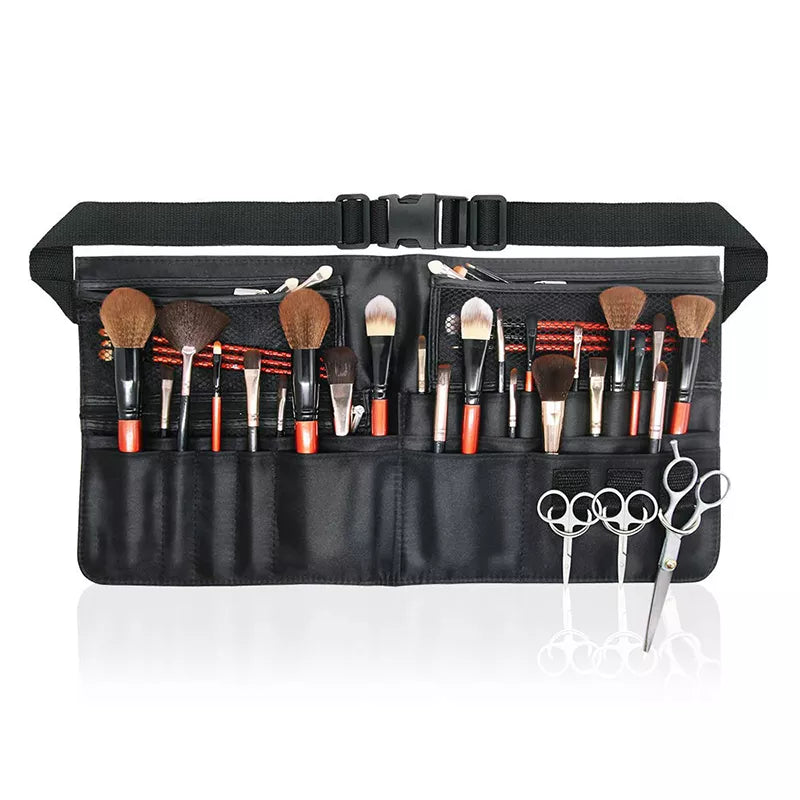 Professional Makeup Bag Waist Bag Women Cosmetic Brush Bag With Belt Travel Makeup Brushes Organizer Bag Waterproof Makeup Case