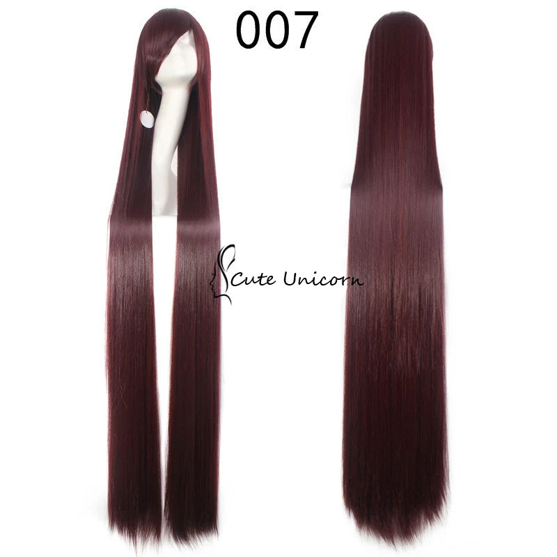 150CM 59''Long Straight Wigs Women Wigs in common use Synthetic High Temperature Fake Hair Cosplay Party common Wigs +wigs cap