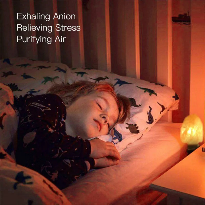 Newest Night light Himalayan Salt Lamp Air Purifier Crystal Salt Rock Bedside Night Light for Children's bedroom light