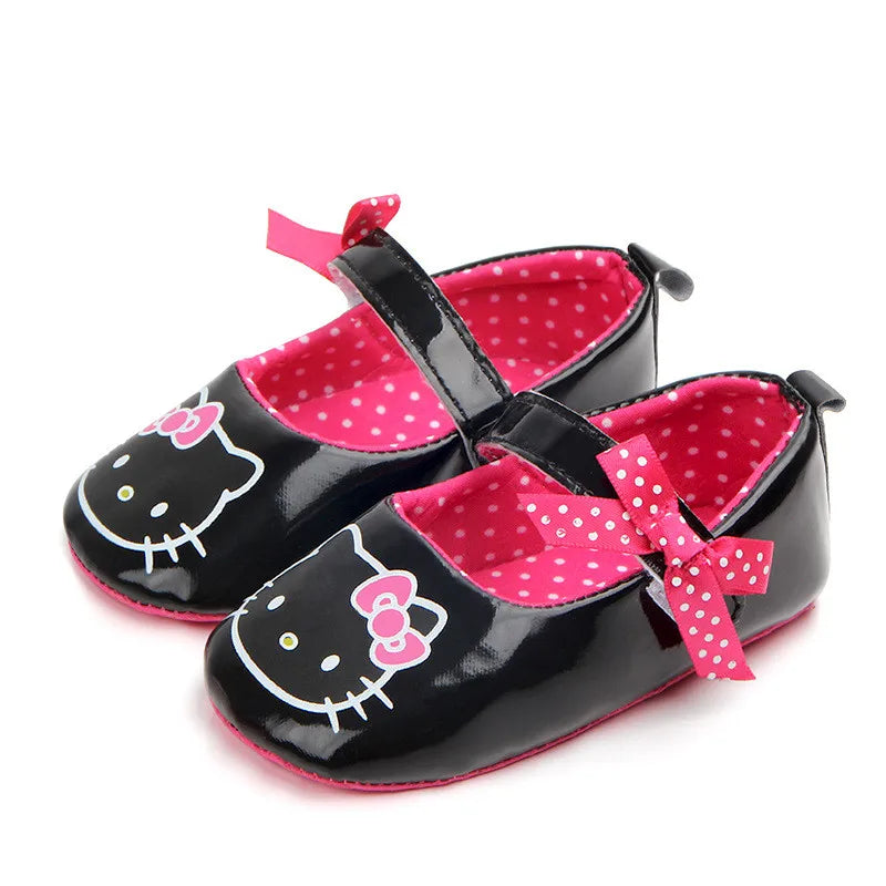 Lovely Cartoon Baby Shoes Fashion Infants Girls PU First Walkers Soft Sole Newborn Crib Shoes