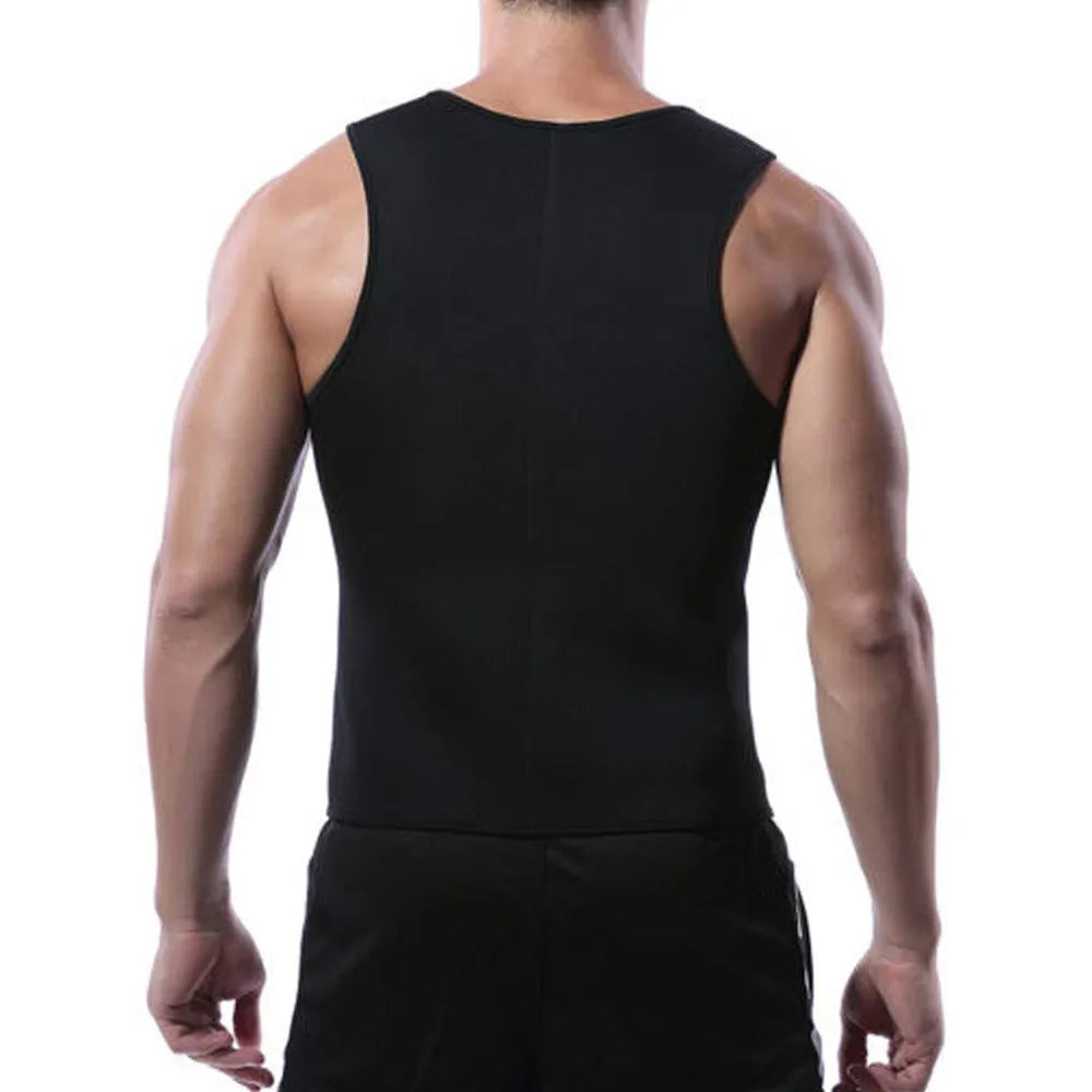 CXZD Men Waist Trainer Vest for Weight loss Hot Neoprene Corset Body Shaper Zipper Sauna Tank Top Workout Shapers Shirt Shapers