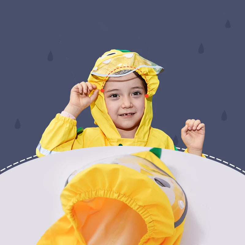 Cute Unicorn Oxford Cloth Baby Raincoat Outdoor Waterproof Rain Coat Kids Jumpsuit Rainwear Girl Boy One Piece Raincoat