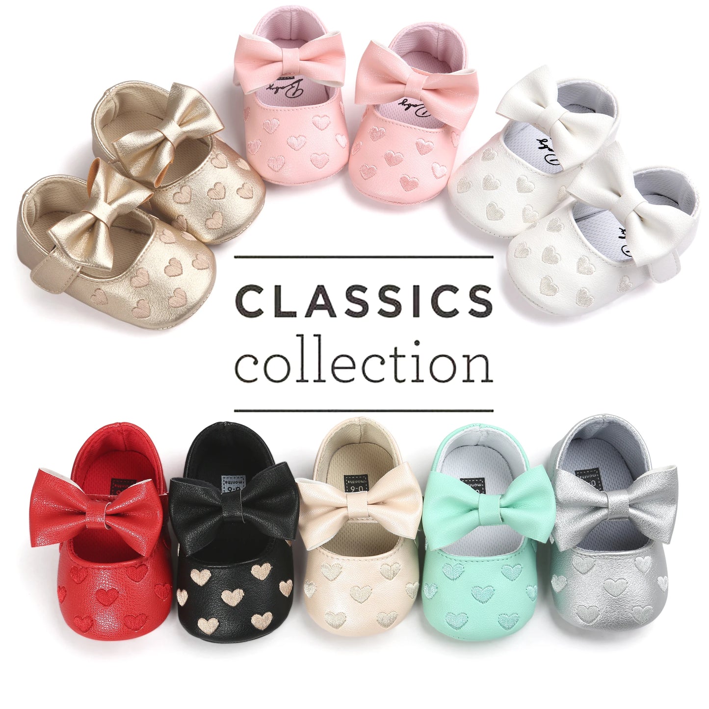 Newborn Baby Girl Shoes Bling Princess PU Leather Anti-slip Soft-sole Rubber cotton Baby First Walkers Infant Crib Shoes 0-18M