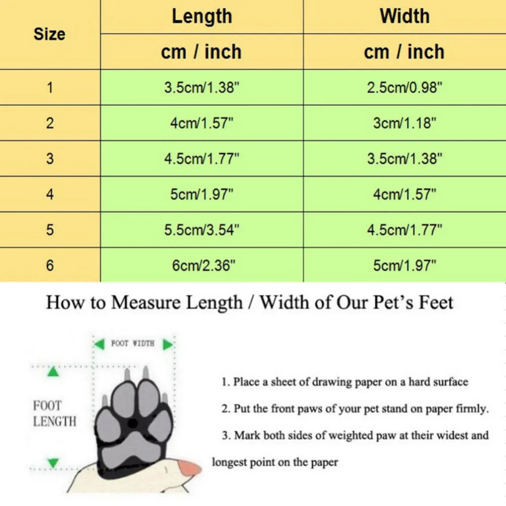 4pcs/set Waterproof Pet Dog Shoes Winter Thick Warm Dog Shoes Rain Snow Boots Footwear For Puppy Dog Socks Booties Pet Paw Care