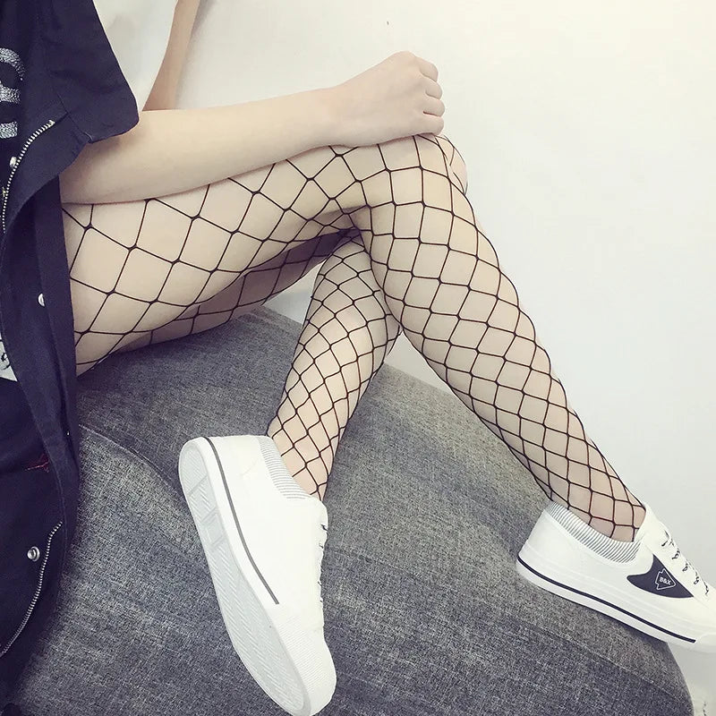 Women Mesh Tights Hollow Out Sexy Fishnet Pantyhose Women Fish Net Stockings Club Party Hosiery Female Lingerie