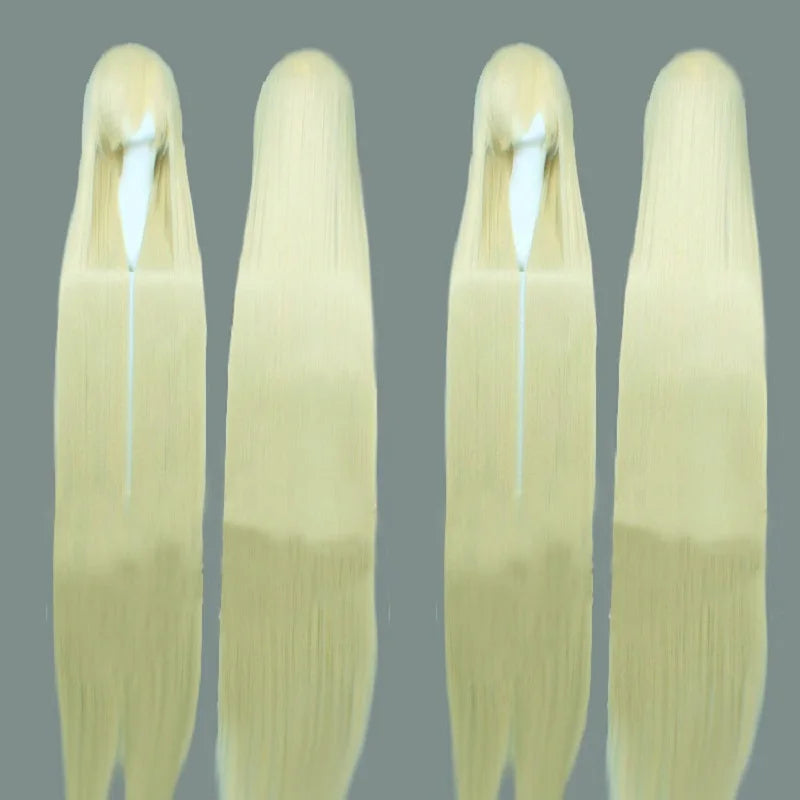 700g 60'' Long Straight cosplay Wig white black silver beige yellow purple brown red Wig for Women Cosplay 150 cm thick Wigs