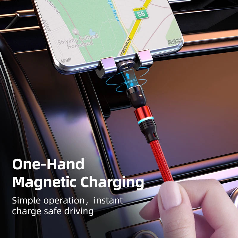 AUFU Magnetic Charging Cable 3m 2m for iPhone Magnet USB C Cable For huawei p30 pro redmi Micro Android Mobile Usb Cord 1M