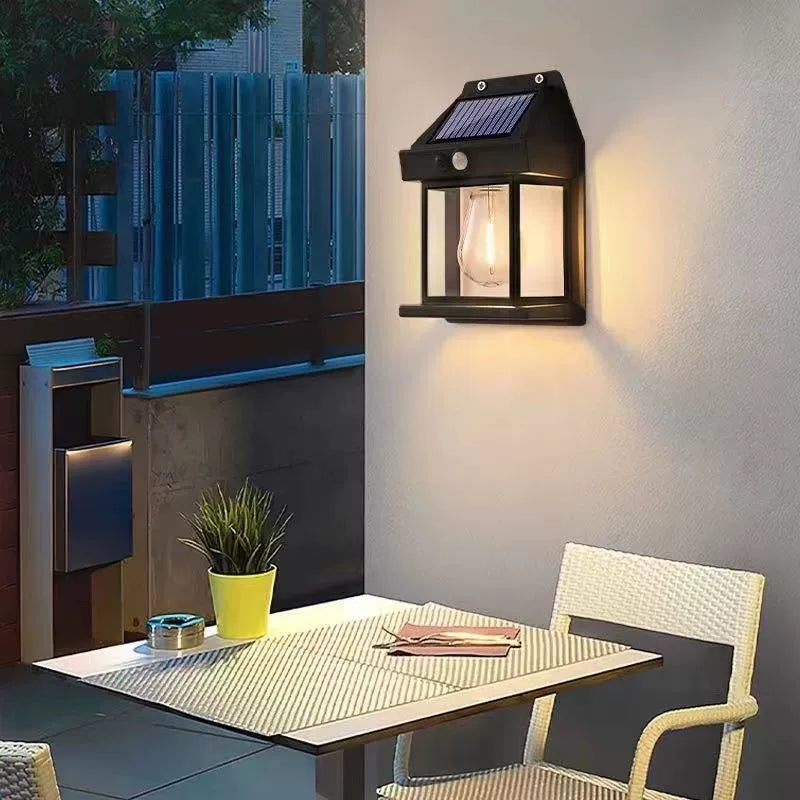 New Arrival Outdoor Solar Wall Lamp Outdoor Waterproof Tungsten Lamp Sensor Garden Lamp Garden House Small Night Lamp Lighting