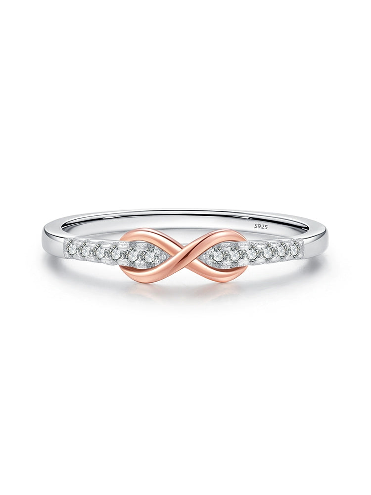 Modian Sterling Silver Color Separation Women's Niche Ring
