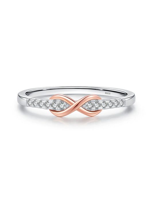Modian Sterling Silver Color Separation Women's Niche Ring