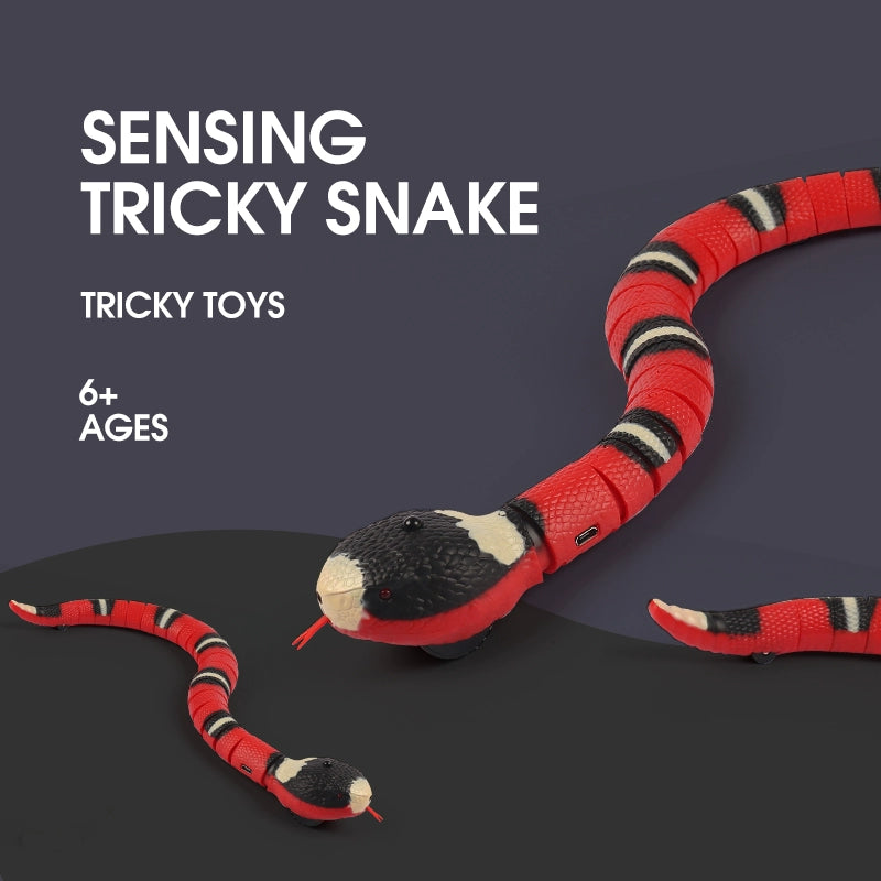 Sensor Obstacle Avoidance Silver Ring Snake Electric Snake Toy Artificial Animal Trick Boy Remote Control Fake Cobra Crawling Worm