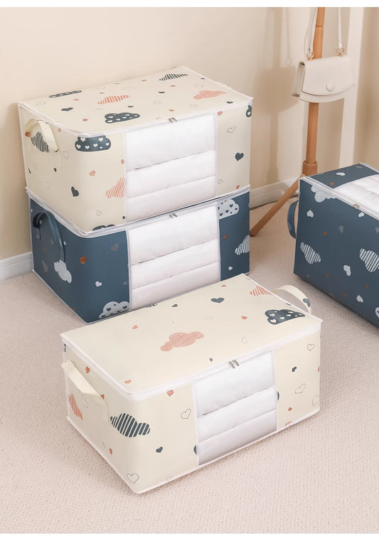 Quilt Bag Dustproof Moisture-Proof Clothes Case Cotton Quilt Organizing Folders Clothing Moving Packing Bag Luggage Bag