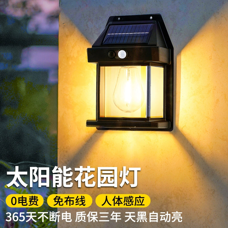 Solar Induction Lamp Outdoor Waterproof For Home Garden Lamp Atmosphere Balcony Light Yard Lighting Garden Wall Lamp