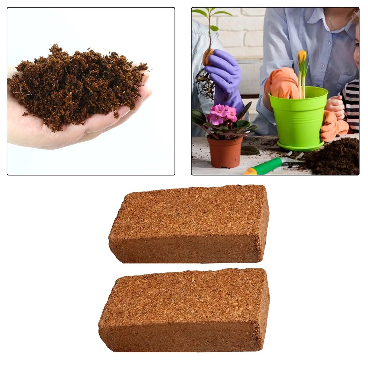 Coco Pith Block Absorbent Coconut fiber Coir soil for Vegetables