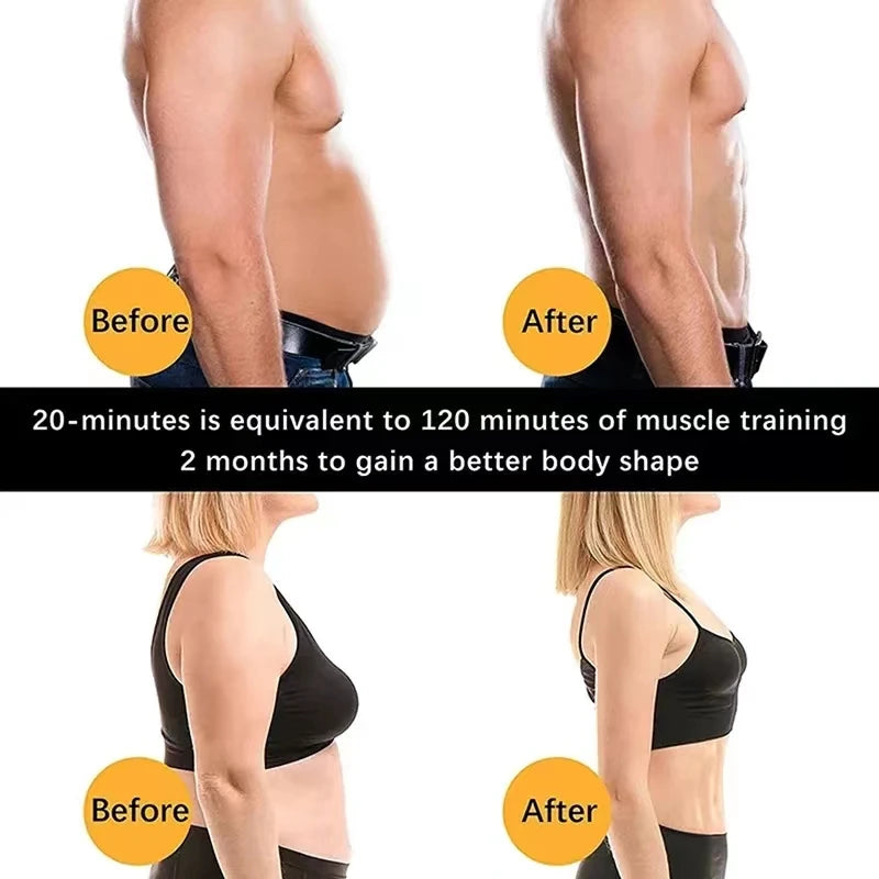EMS Muscle Stimulator Body Slimming Belt Electric Massage Abdominal Trainer Toner Weight Loss Smart Fitness Vibration Belt Unise