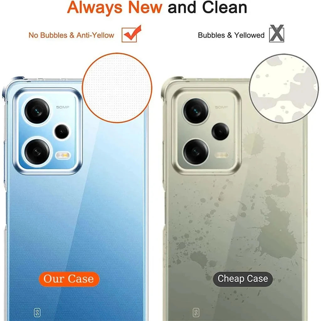 Transparent TPU Case for Xiaomi Redmi Note 12 Pro 4G 12 5G 12S 11 Pro 10 Pro 10S 10 Shockproof Case for Redmi Note 12 Pro Plus