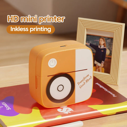 Mini Printer Portable Label Sticker Thermal Printer Self-adhesive Color Paper Photo Wireless Bluetooth Printing For Phones Print