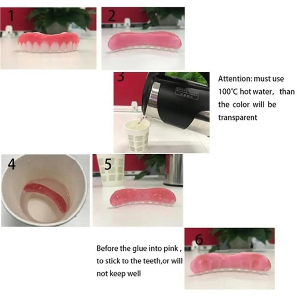 with Filling Teeth Glue False Teeth Smile Oral Care Teeth Braces Silicone Whitening Upper Lower Veneers Teeth Teeth Makeup