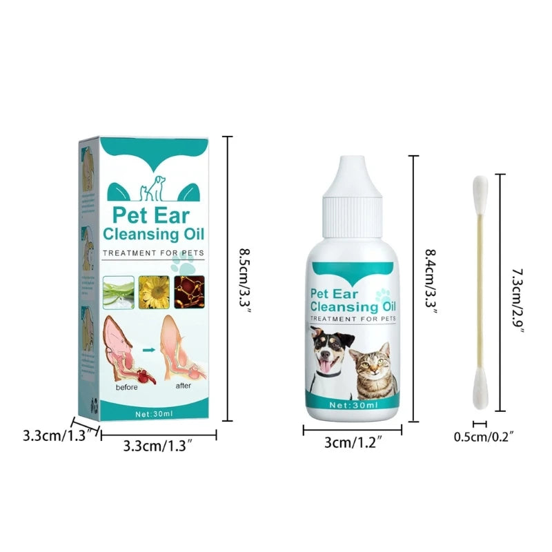 Ear Cleanser Oil for Dogs Efficient Natural Ear Cleaner Oil Pet Ear Care Product