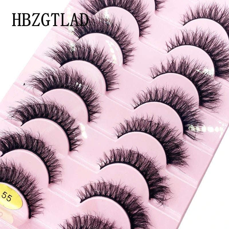 New 10 pairs natural long fake eyelashes cilios 3d faux mink lashes wholesale mink eyelashes false eyelashes maquiagem