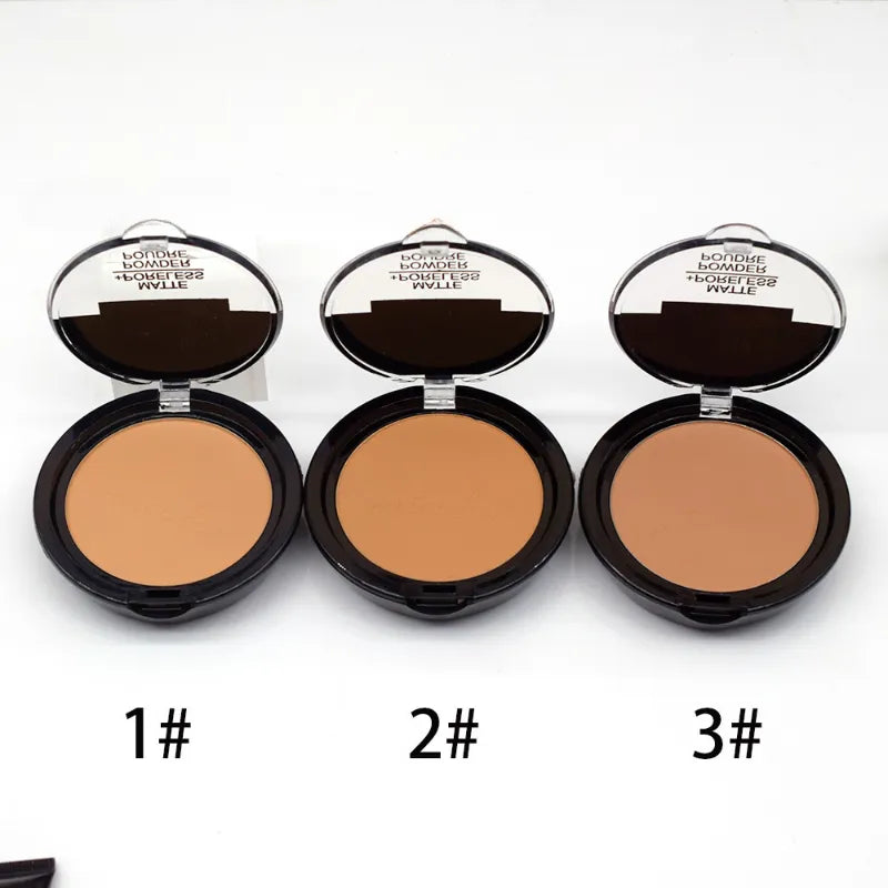 New Powder with Liquid Foundation Face Makeup Set Facial Contour Cosmetics Deep Skin Tone African Color Basic Makeup for Women