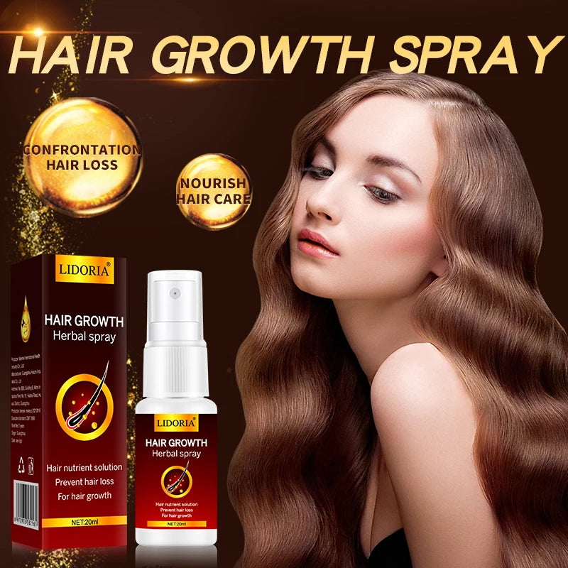 5/10pcs LIDORIA Ginger Hair Growth Spray Loss Treatment Activates Hair Follicles Promotes Hair Growth Anti Hair Loss Hair Care