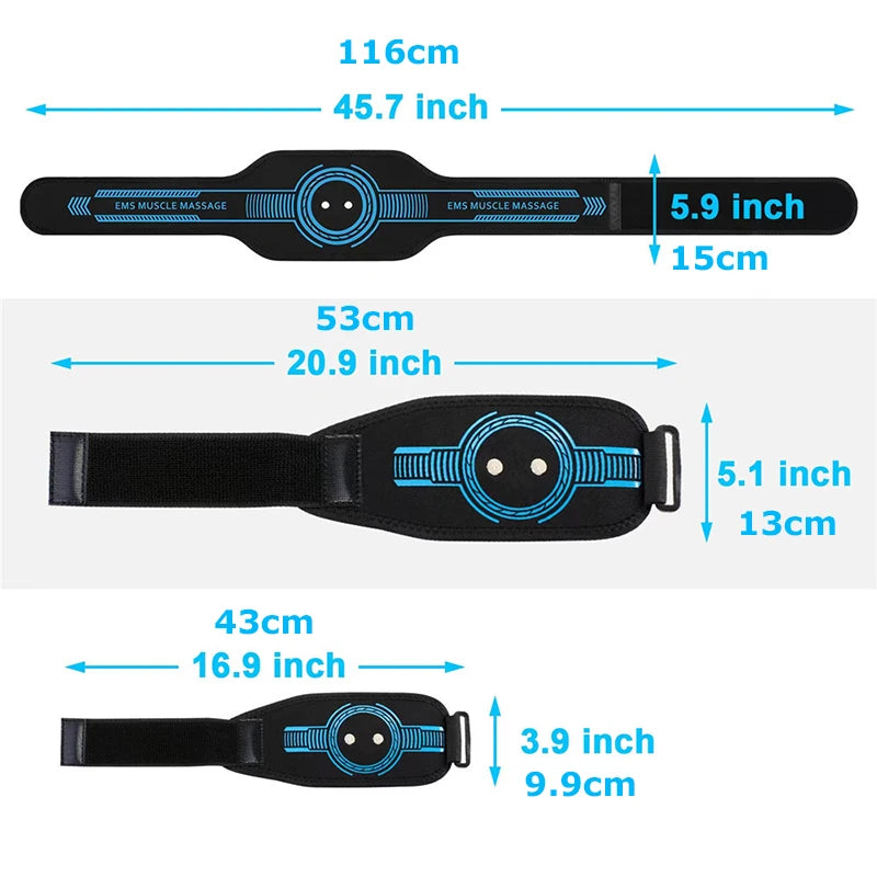 EMS Muscle Stimulation Belt Electric ABS Stimulator Trainer EMS Abdominal Exerciser Toning Belts Arm Leg Back Fitness Massager