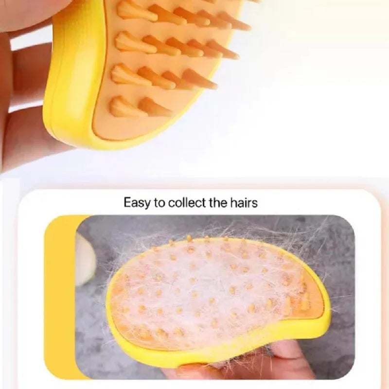 The Steamy Pet Brush for grooming