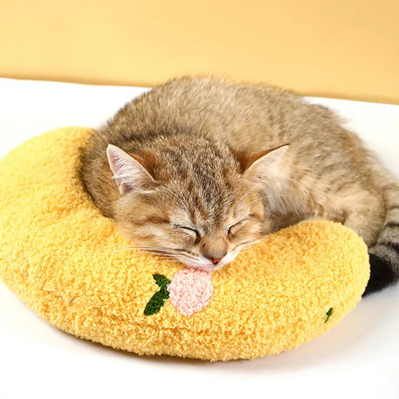 2022 new cat dog pet winter pillow sleep U-shaped throw pillow, comfortable sleep aid cervical spine pet supplies cat toy