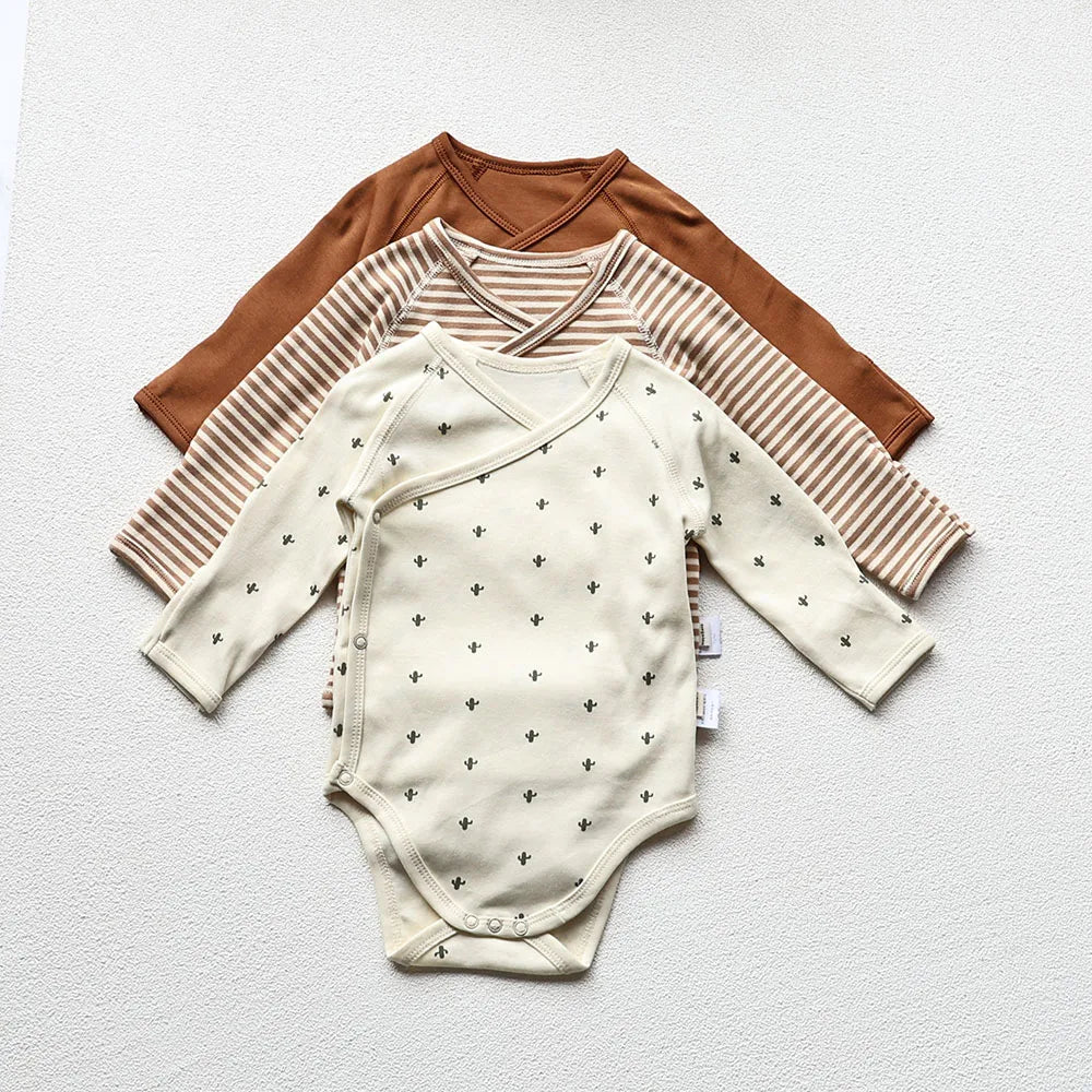 MILANCEL Baby Bodysuit Cotton Newborn Clothes  Long Sleeve Bodysuit Option Pants