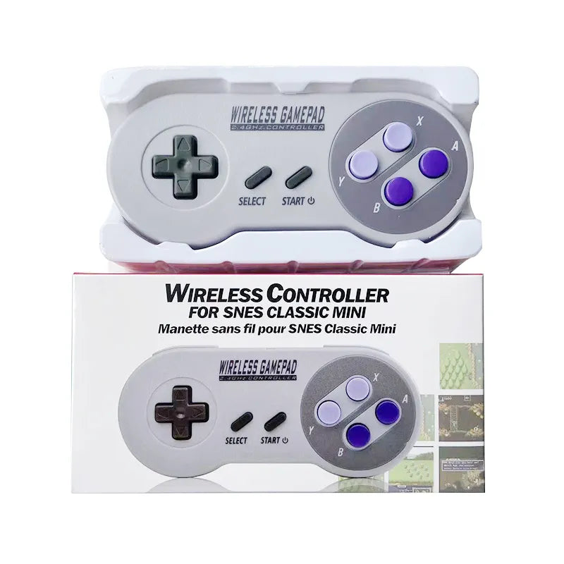 Wireless Gamepad USA Version Purple Button 2 Reciever 2.4G Joypad Joystick Controller for SNES Mini PC Windows NS Switch Phone