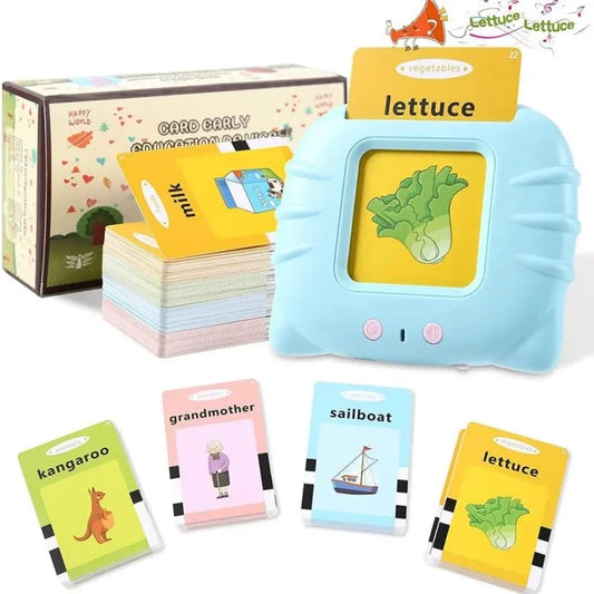 Educational Learning Talking Flash Cards Kindergarten Kids English Language Electronic Audio Book Learn English Words Toys